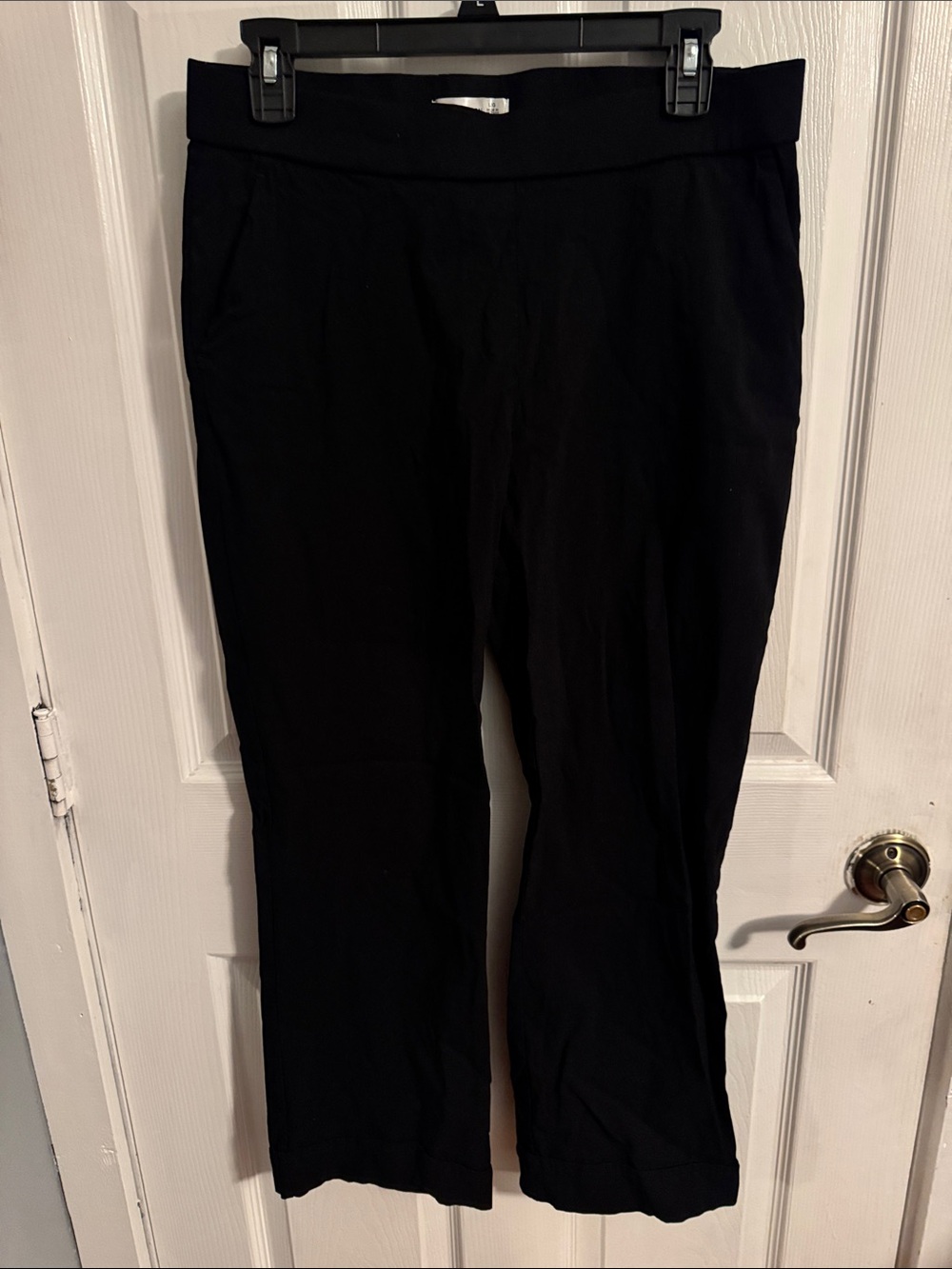 Black Straight-Leg Trousers